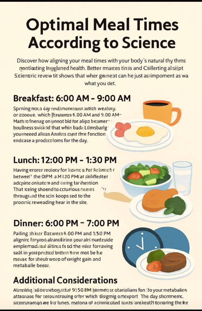 Optimal Meal Times According to Science