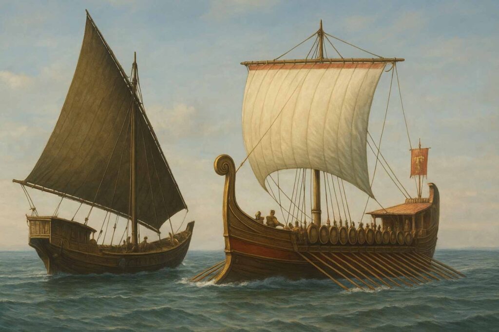 did the romans learn shipbuilding from the malays